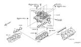 Diagram for 2013 Nissan 370Z Intake Manifold Gasket - 14032-JK21A