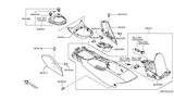 Diagram for 2014 Nissan 370Z Center Console Base - 96911-1ET3B