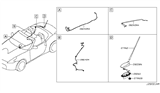 Diagram for Nissan 370Z Antenna Mast - 28215-JJ50A