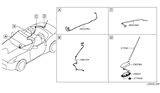 Diagram for 2009 Nissan 370Z Antenna Mast - 28215-JJ50A