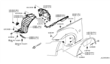 Diagram for 2009 Nissan 370Z Wheelhouse - 63844-1EA0A