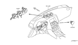 Diagram for 2013 Nissan 370Z Instrument Cluster - 24845-1EA1A