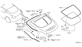 Diagram for 2020 Nissan 370Z Lift Support - 90453-1EA0B