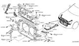 Diagram for 2016 Nissan 370Z Radiator Support - 62501-1EA0A