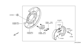 Diagram for Nissan 370Z Brake Backing Plate - 44000-EG07A