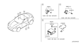 Diagram for 2009 Nissan 370Z Air Bag Sensor - K8820-1EA0A