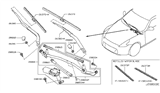 Diagram for 2010 Nissan 370Z Wiper Pivot - 28840-1EA0A