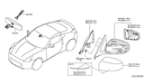 Diagram for 2011 Nissan 370Z Mirror Cover - K6374-1EA0A