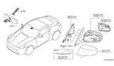 Diagram for 2010 Nissan 370Z Mirror Cover - K6374-1EA0A