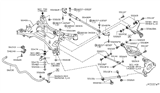 Diagram for 2009 Nissan 370Z Rear Crossmember - 55400-1EA0C