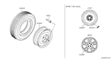 Diagram for Nissan 370Z Spare Wheel - 40300-4HK6A