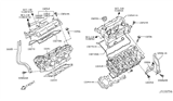 Diagram for Nissan 370Z Valve Cover Gasket - 13271-EY00A