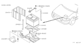 Diagram for 1994 Nissan Quest Battery Tray - 24428-0B000