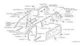 Diagram for 1996 Nissan Quest Weather Strip - 76921-6B000