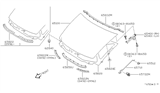 Diagram for 1994 Nissan Quest Lift Support - 65771-0B000