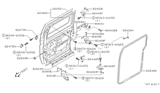 Diagram for 1995 Nissan Quest Door Seal - 82830-0B000