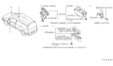 Diagram for 1995 Nissan Quest Power Window Switch - 25401-1B100