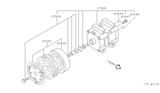 Diagram for Nissan Quest A/C Clutch - 92670-0B000