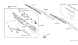 Diagram for 1998 Nissan Quest Wiper Arm - 28886-0B000