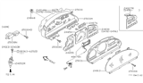 Diagram for 1998 Nissan Quest Instrument Cluster - 24814-1B000