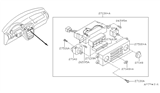 Diagram for 1998 Nissan Quest A/C Switch - 27520-1B700