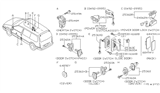 Diagram for 1997 Nissan Quest Power Window Switch - 25411-1B000