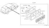 Diagram for 1993 Nissan Quest Blower Control Switches - 27663-0B000