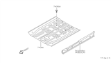 Diagram for 1996 Nissan Quest Floor Pan - 74300-0B030