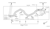 Diagram for 1996 Nissan Quest A/C Hose - 92461-0B710