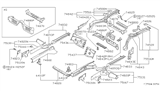 Diagram for 1993 Nissan 300ZX Rear Crossmember - 75650-30P60