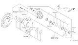 Diagram for 1996 Nissan 300ZX Brake Bleeder Screw - 44128-43P00