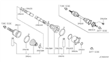 Diagram for 1996 Nissan 300ZX Axle Shaft - 39704-40P60