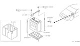 Diagram for 1995 Nissan 300ZX Battery Tray - 24429-40P11