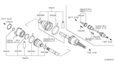 Diagram for Nissan Hardbody Pickup (D21) CV Joint - 39711-73L00