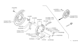 Diagram for 1990 Nissan 300ZX Parking Brake Shoe - 44060-84L26