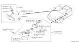 Diagram for 1991 Nissan 300ZX Mirror Actuator - 96367-40P00