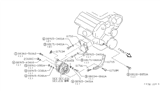 Diagram for 1991 Nissan 300ZX Alternator Bracket - 11710-45V00