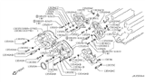 Diagram for 1993 Nissan 300ZX Timing Cover Gasket - 13566-F6517