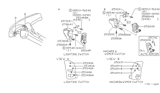 Diagram for 1995 Nissan 300ZX Headlight Switch - 25160-31P00