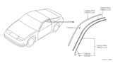 Diagram for 1992 Nissan 300ZX Door Seal - 76860-32P02