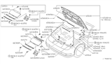 Diagram for Nissan 300ZX Hood Hinge - 65400-30P20