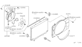 Diagram for 1990 Nissan 300ZX Fan Shroud - 21584-30P00