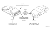 Diagram for 1991 Nissan 300ZX Emblem - 93094-40P02