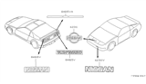 Diagram for 1992 Nissan 300ZX Emblem - 62889-37P00