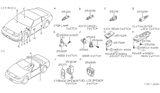 Diagram for 1995 Nissan 300ZX Power Window Switch - 25411-30P02