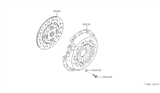 Diagram for 1994 Nissan 300ZX Clutch Disc - 30100-45P10