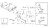Diagram for 1992 Nissan 300ZX Fender - 78112-30P60