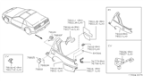 Diagram for 1994 Nissan 300ZX Fender - 78112-30P65