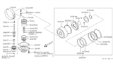 Diagram for 1992 Nissan 300ZX Transfer Case Output Shaft Snap Ring - 31506-51X06