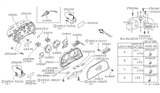 Diagram for 1991 Nissan 300ZX Speedometer - 24820-45P00